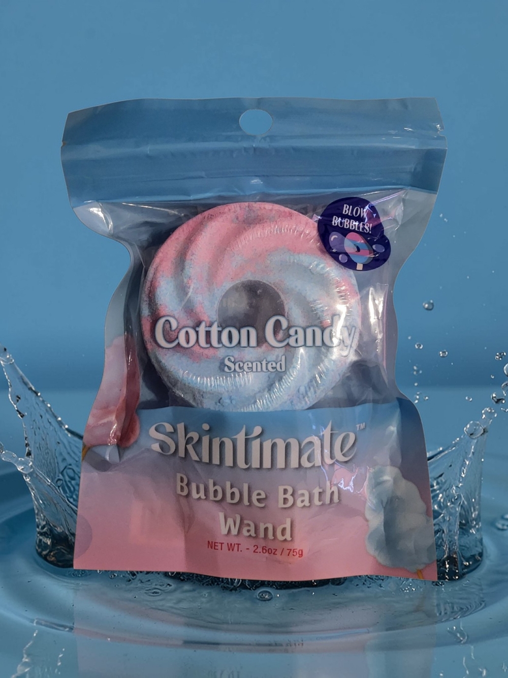 Skintimate Cotton Candy Bubble Bath Wand - Pink & Blue